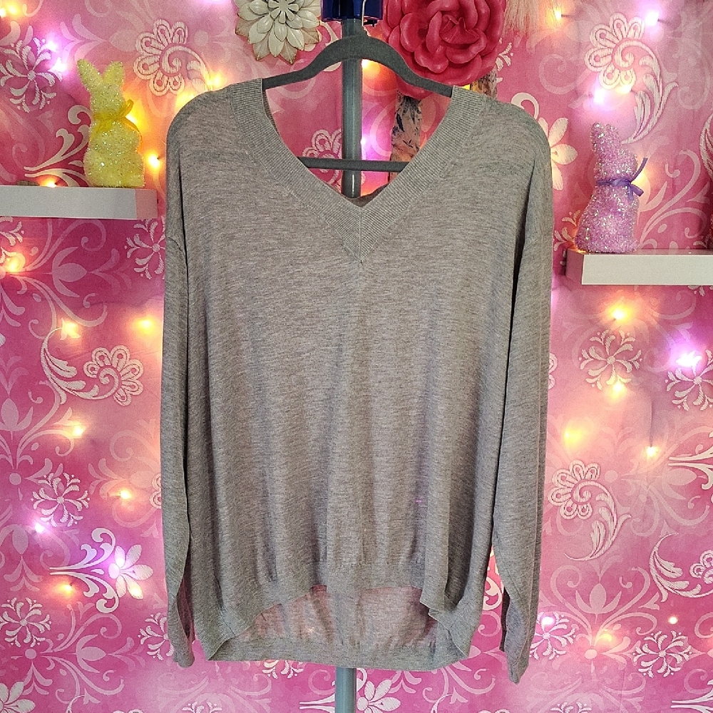 a new day Gray V-Neck Sweater
